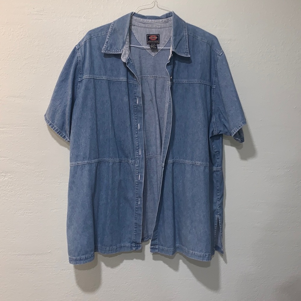 Blue jean womens blouse